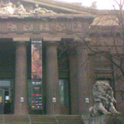 banner at museum entrance
